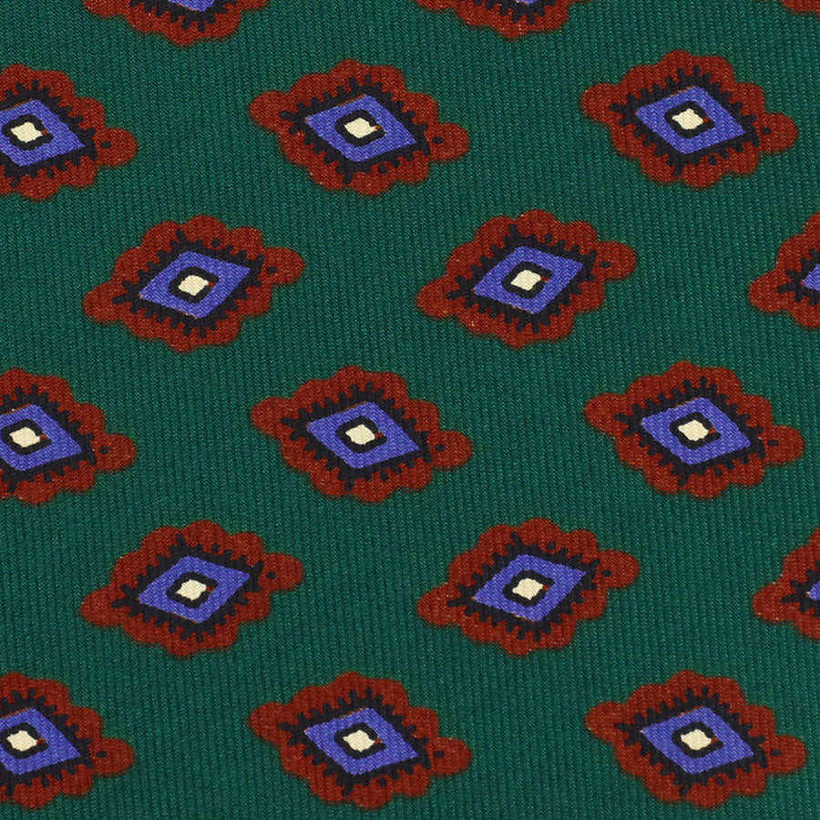 Ancient Madder Silk Bespoke Tie - Forest