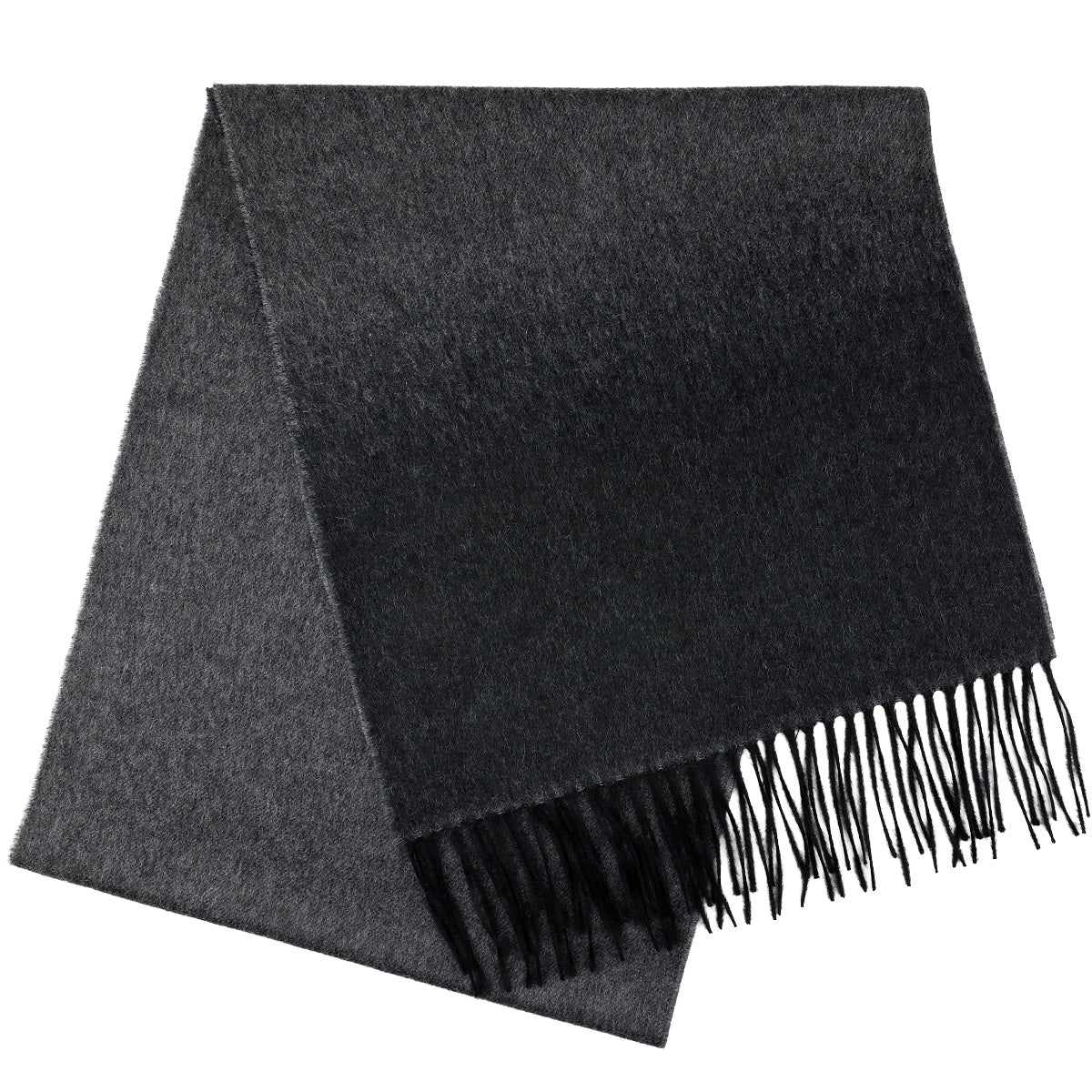 Faded Zibellino Cashmere Scarf - Charcoal / Grey
