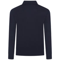 Merino Wool Knitted Polo - Navy