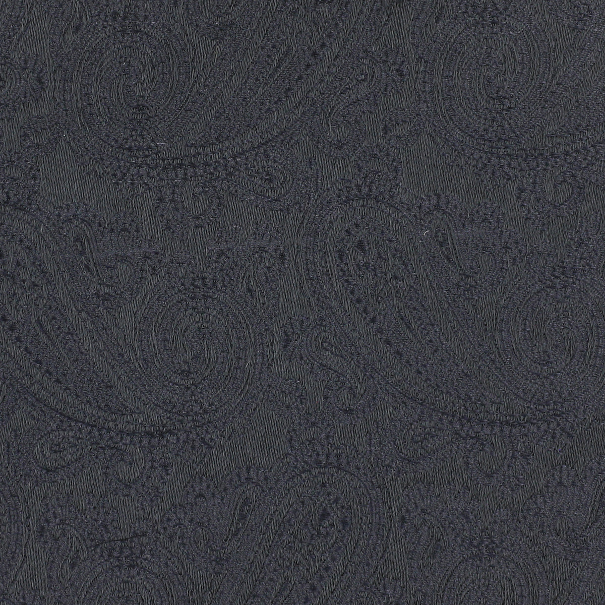 Paisley Jacquard Bespoke Silk Tie - Charcoal