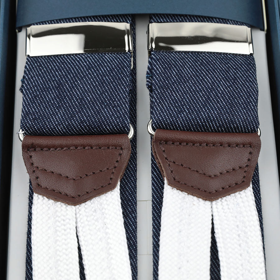 Japanese Denim Braces - Navy