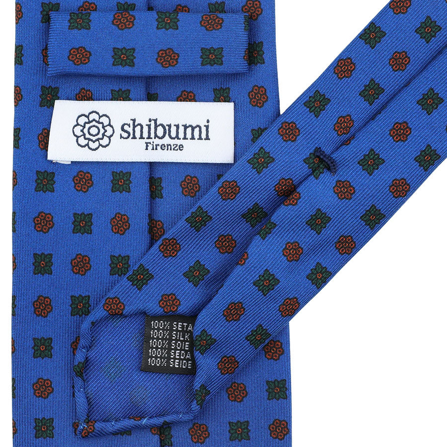 Ancient Madder Silk Tie - Madder Blue - Hand-Rolled