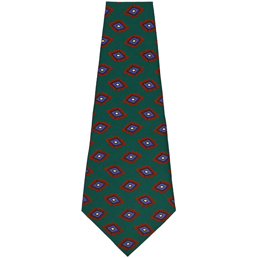 Ancient Madder Silk Bespoke Tie - Forest