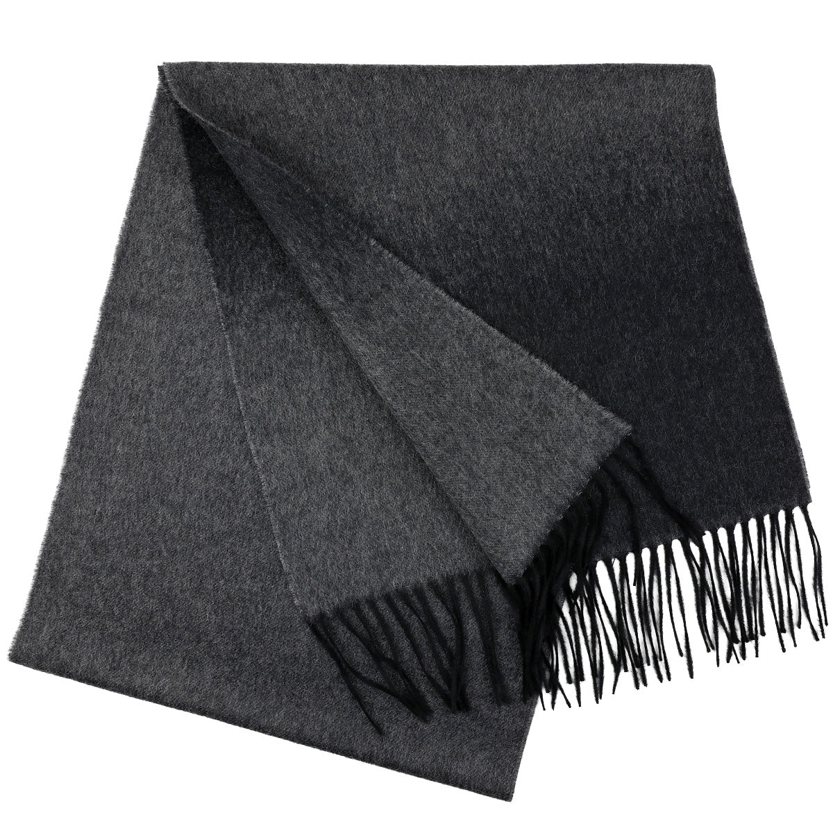 Faded Zibellino Cashmere Scarf - Charcoal / Grey