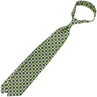 Floral Printed Silk Tie - Pistachio - Hand-Rolled