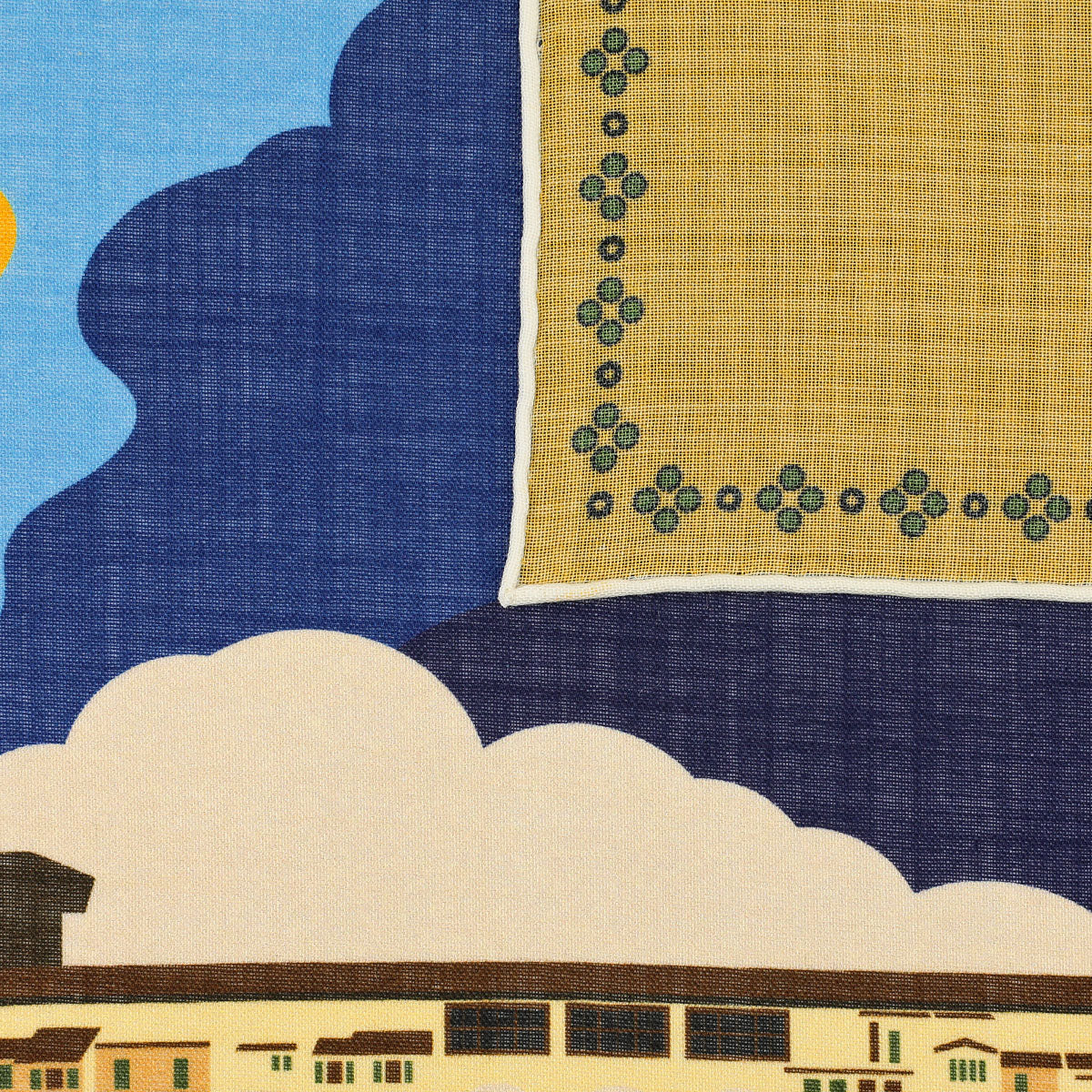 Ponte Vecchio Wool / Silk Pocket Square - Yellow - 40x40cm