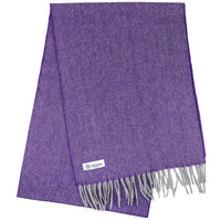 Cashmere Herringbone Scarf - Eggplant