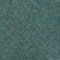 Vintage Herringbone Wool Bespoke Tie - Sea Green