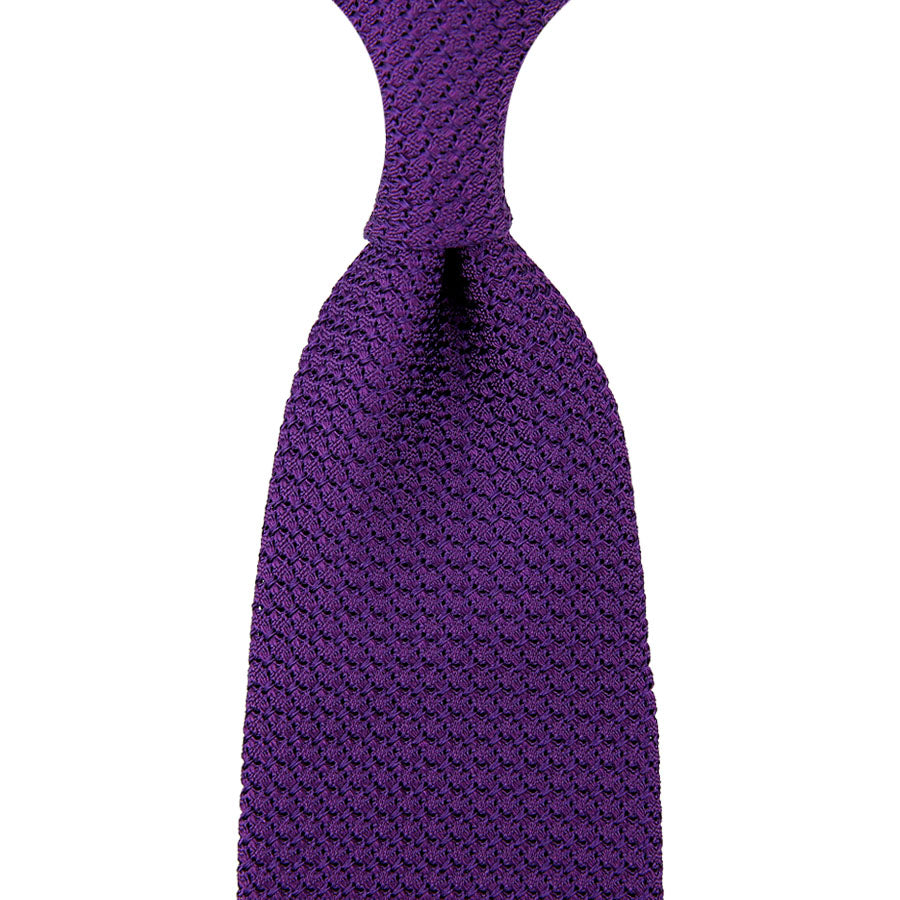 Grenadine / Garza Grossa Tie - Purple - Hand-Rolled