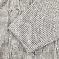 Linen / Cotton Cricket Sweater - Light Grey