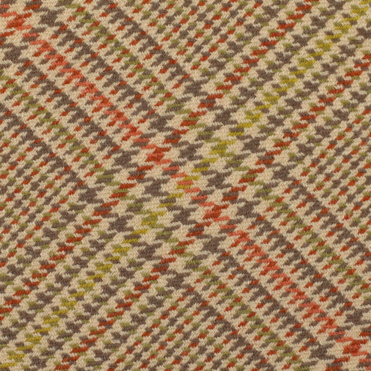 Vintage Checked Bespoke Wool Tie - Brown