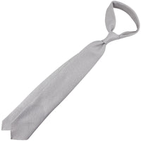 Grenadine / Garza Grossa Silk Tie - Silver - Hand-Rolled
