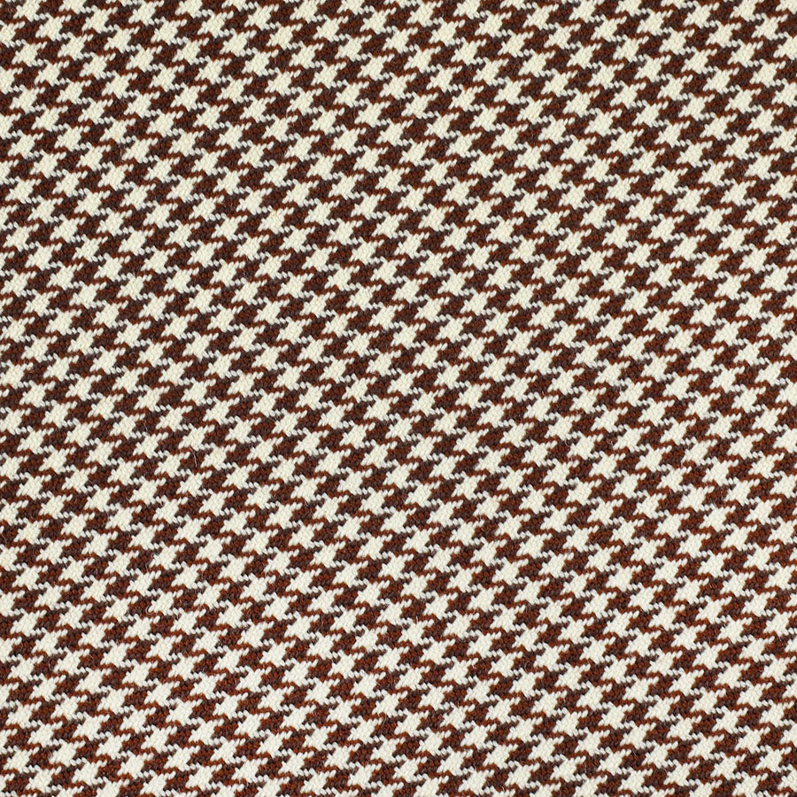 Vintage Houndstooth Bespoke Wool Tie - Brown