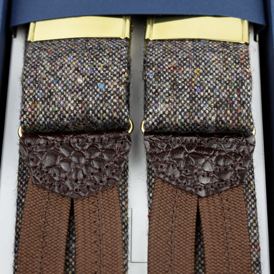 Hardy Minnis Donegal Wool Braces - Brown