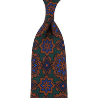 Ancient Madder Silk Tie - Forest Green - Hand-Rolled