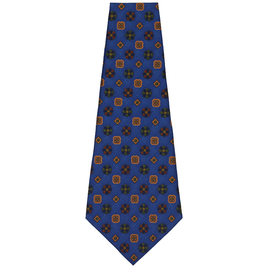 Ancient Madder Silk Bespoke Tie - Madder Blue