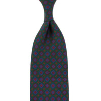 Ancient Madder Silk Tie - Forest - Hand-Rolled
