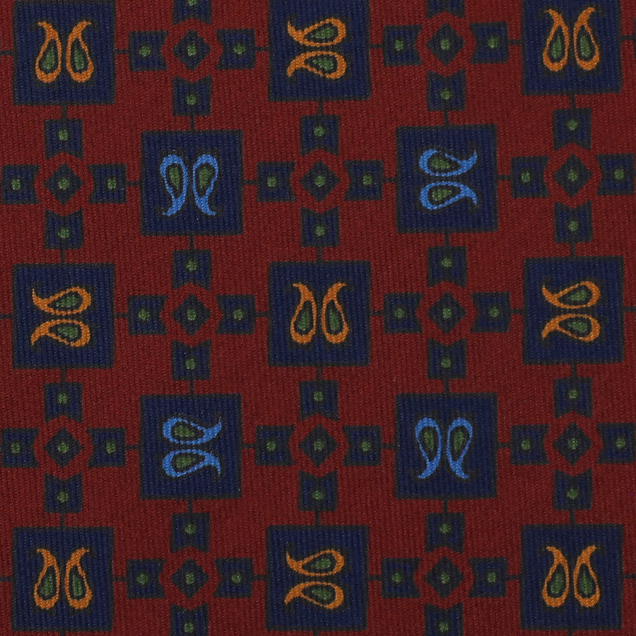 Ancient Madder Silk Bespoke Tie - Burgundy