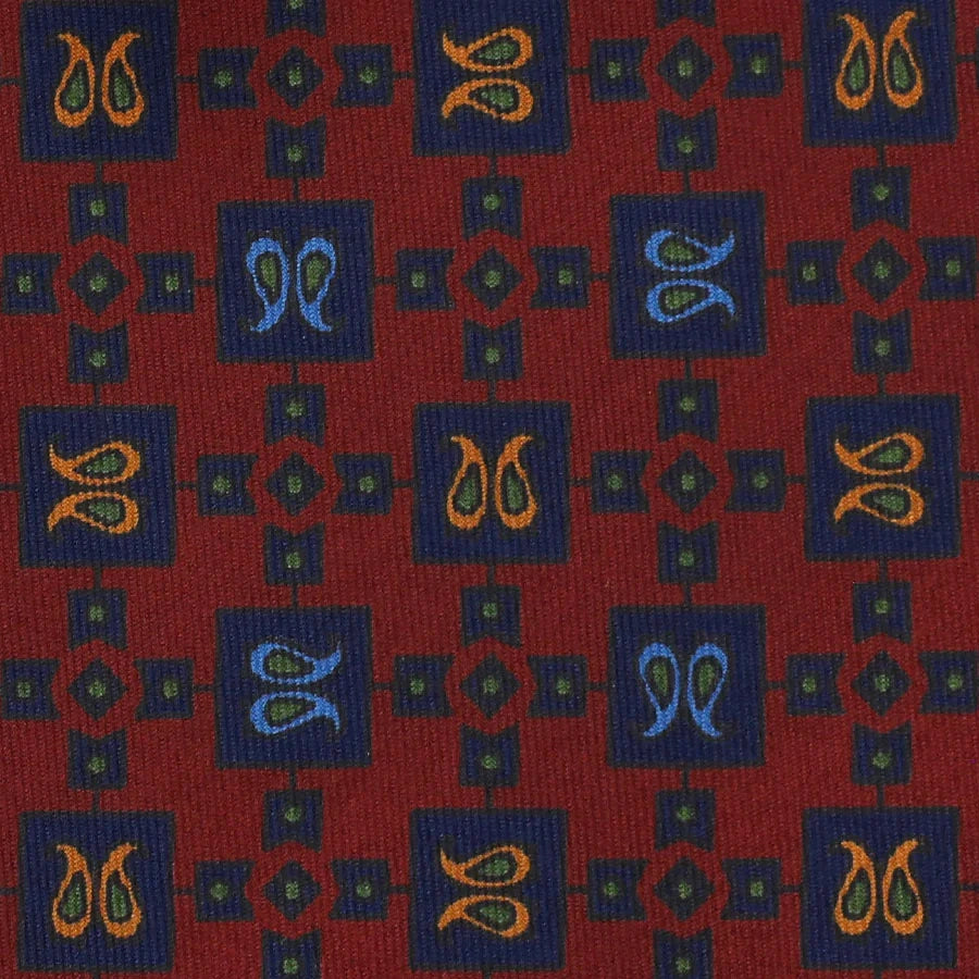 Ancient Madder Silk Bespoke Tie - Burgundy