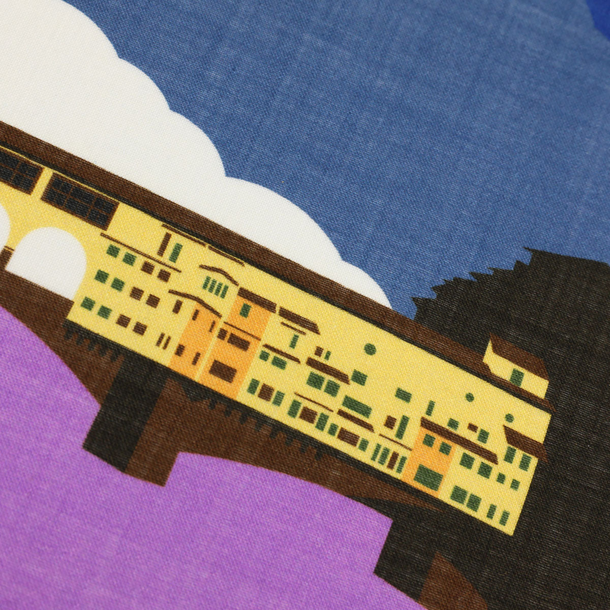 Ponte Vecchio Wool / Silk Pocket Square - Lilac - 40x40cm