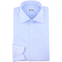 Poplin Semi Spread Shirt - Sky Blue / White - Ticking Stripe