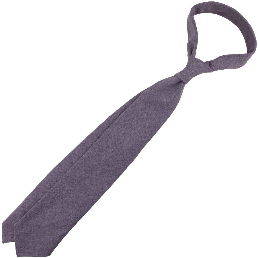 Japanese Ramie Tie - Lilac - Hand-Rolled