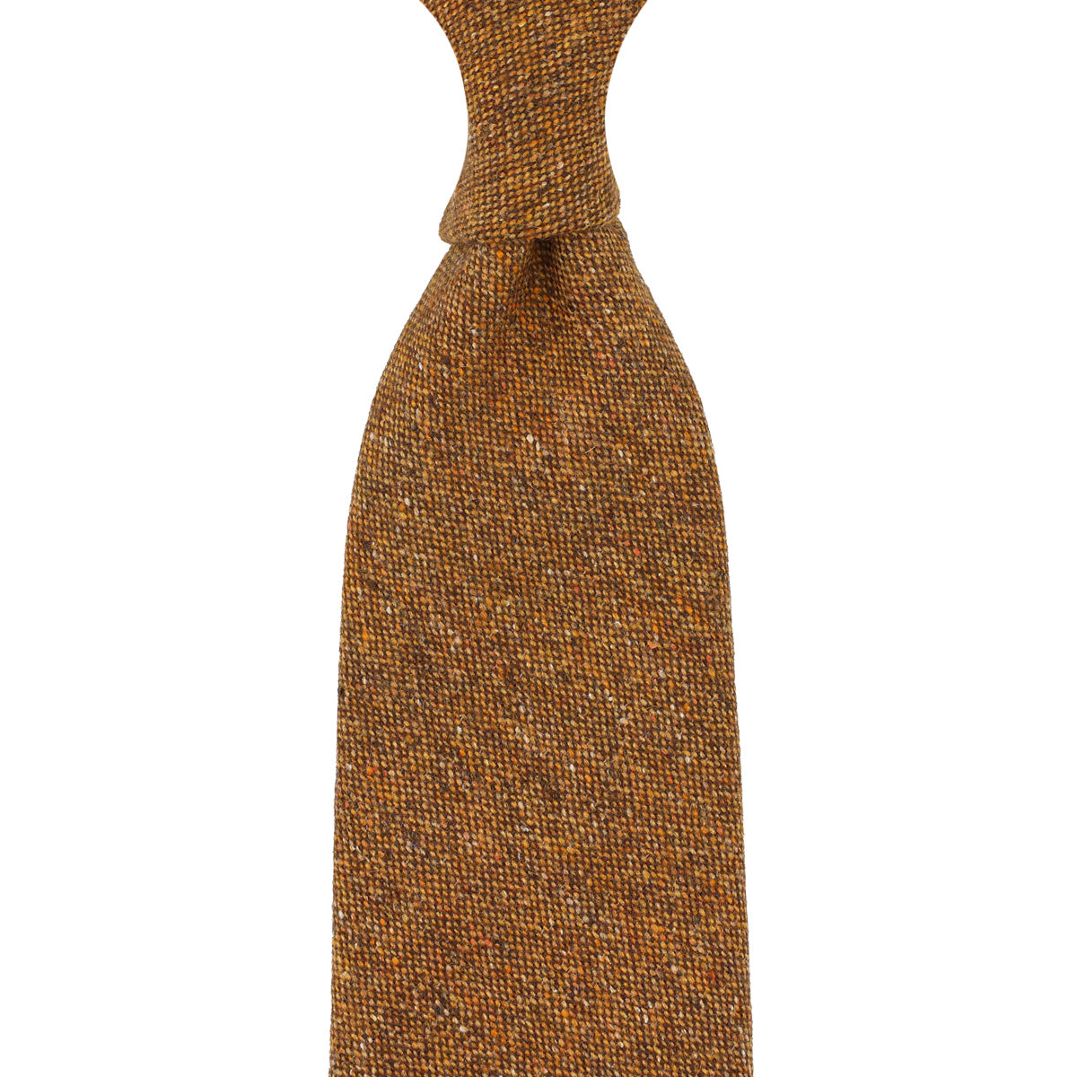 Donegal Wool Tie - Ochre - Hand-Rolled