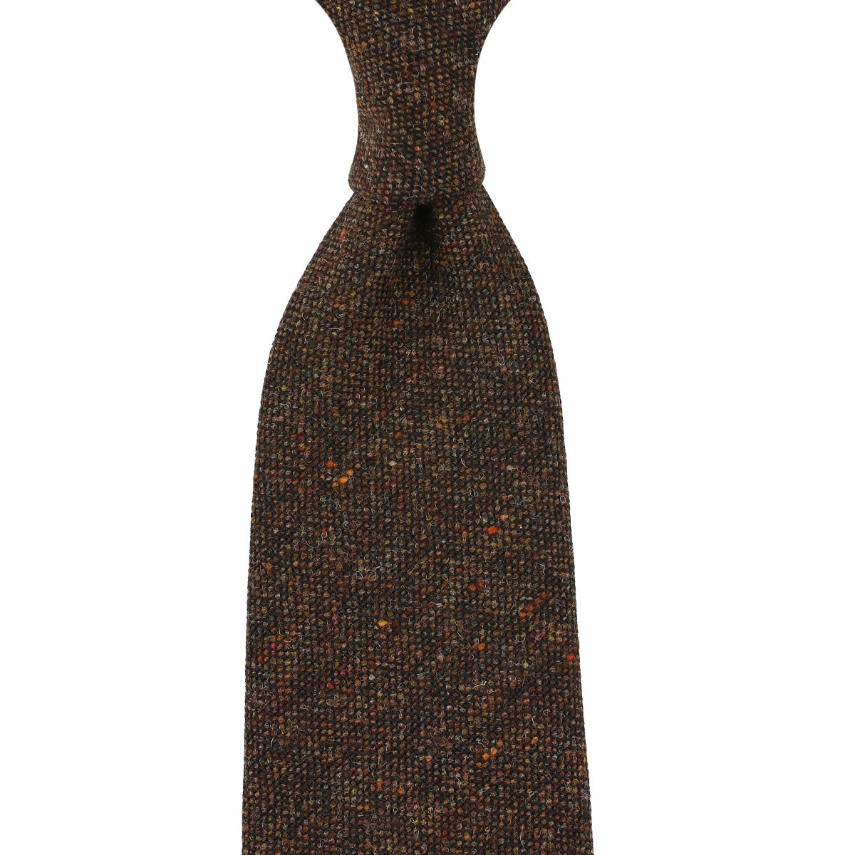 Donegal Wool Tie - Brown - Hand-Rolled