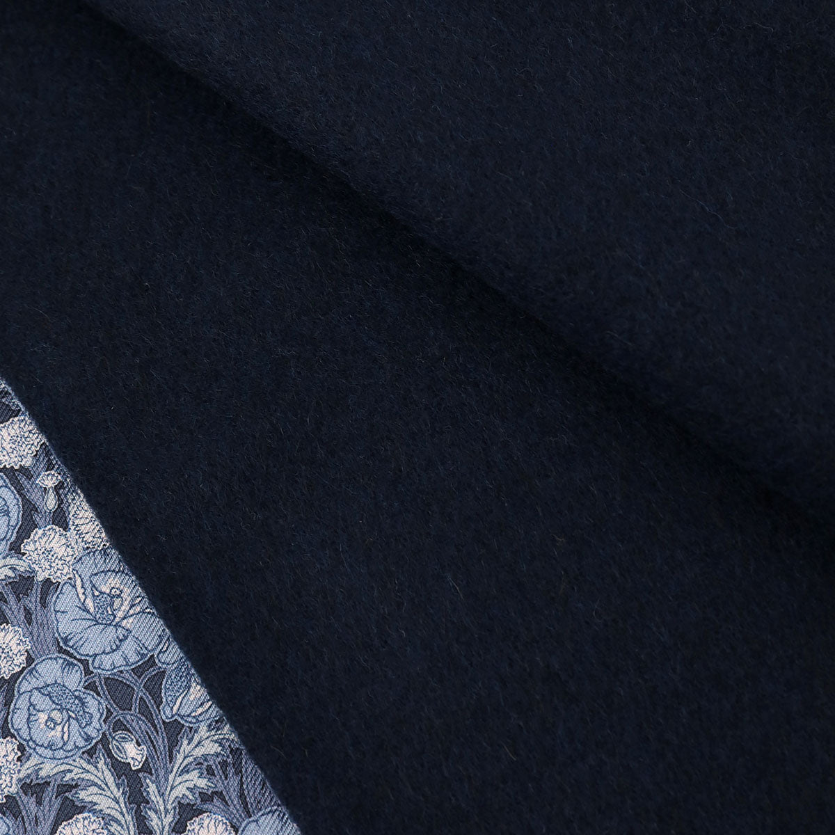 Printed Silk / Cashmere Scarf - Blue / Navy