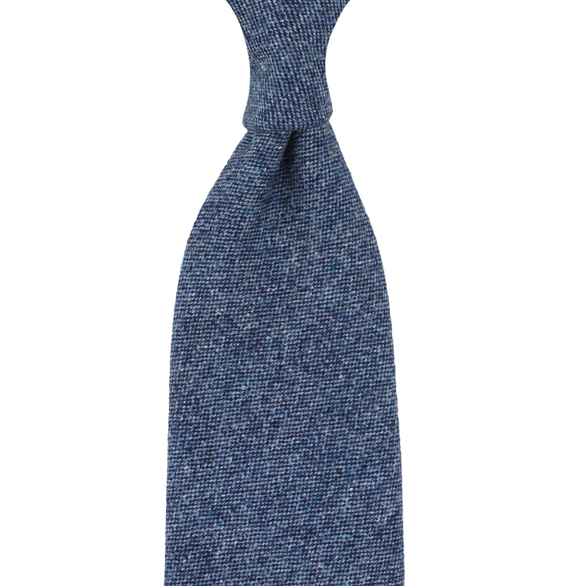 Donegal Wool Tie - Blue - Hand-Rolled