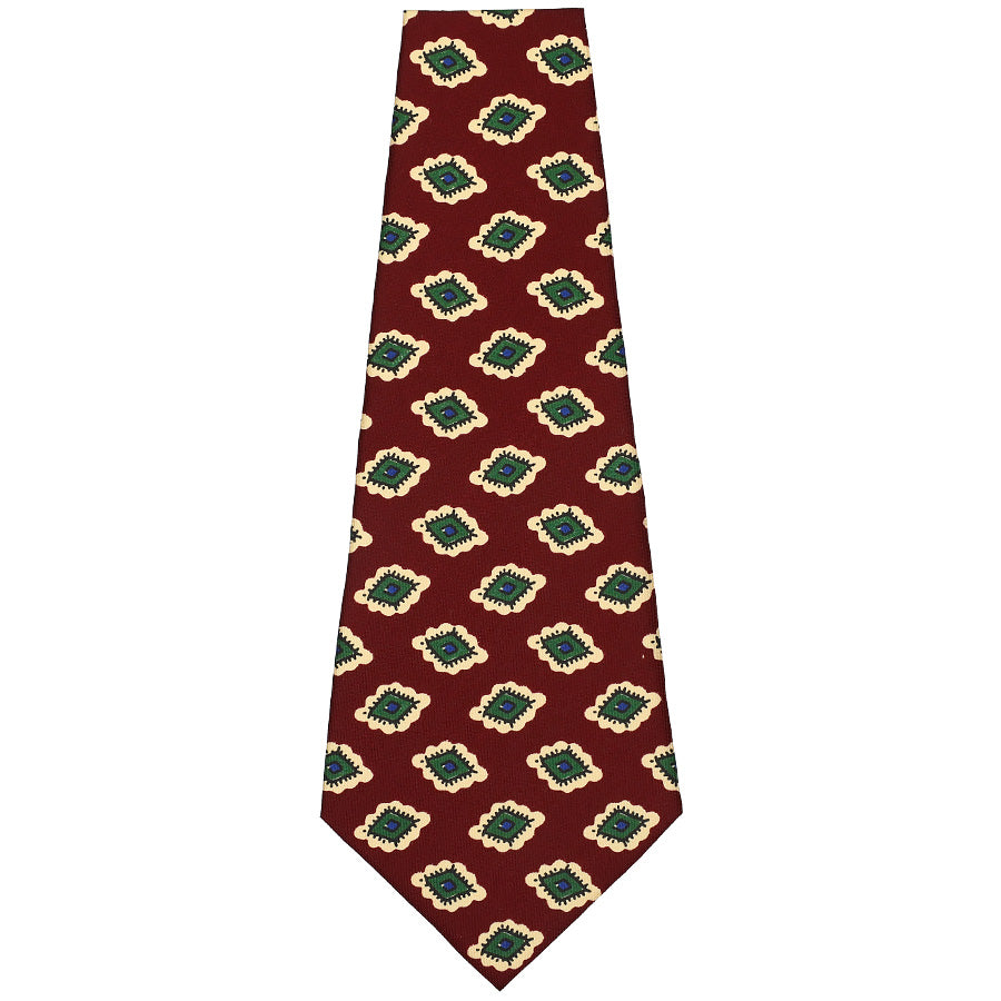 Ancient Madder Silk Bespoke Tie - Burgundy