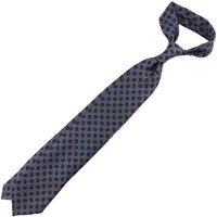 Ancient Madder Silk Tie - Grey - Hand-Rolled