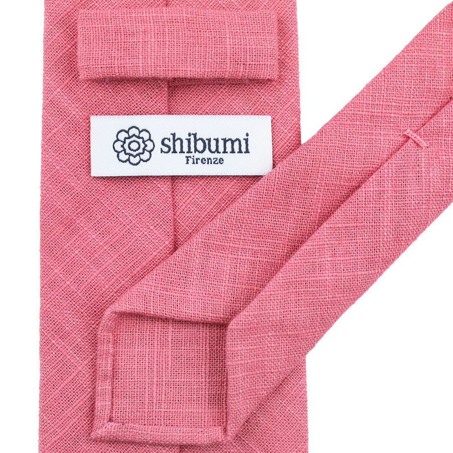 Japanese Ramie Tie - Pink - Hand-Rolled