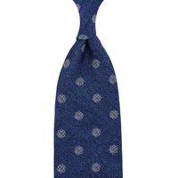 Shibumi-Flower Fina Grenadine Silk Tie - Blue Mottled