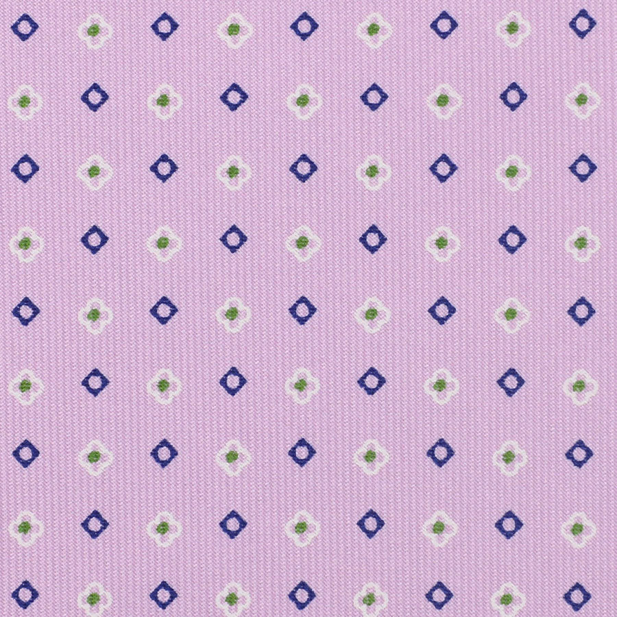 Floral Printed Silk Bespoke Tie - Lilac