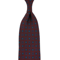 Ancient Madder Silk Tie - Burgundy - Hand-Rolled