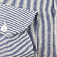 Japanese Chambray Button Down Shirt - Ecru / Navy - Regular Fit