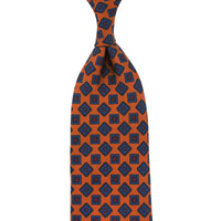 Ancient Madder Silk Tie - Terracotta - Hand-Rolled