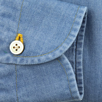 Denim Button Down Shirt - Light Blue - Regular Fit