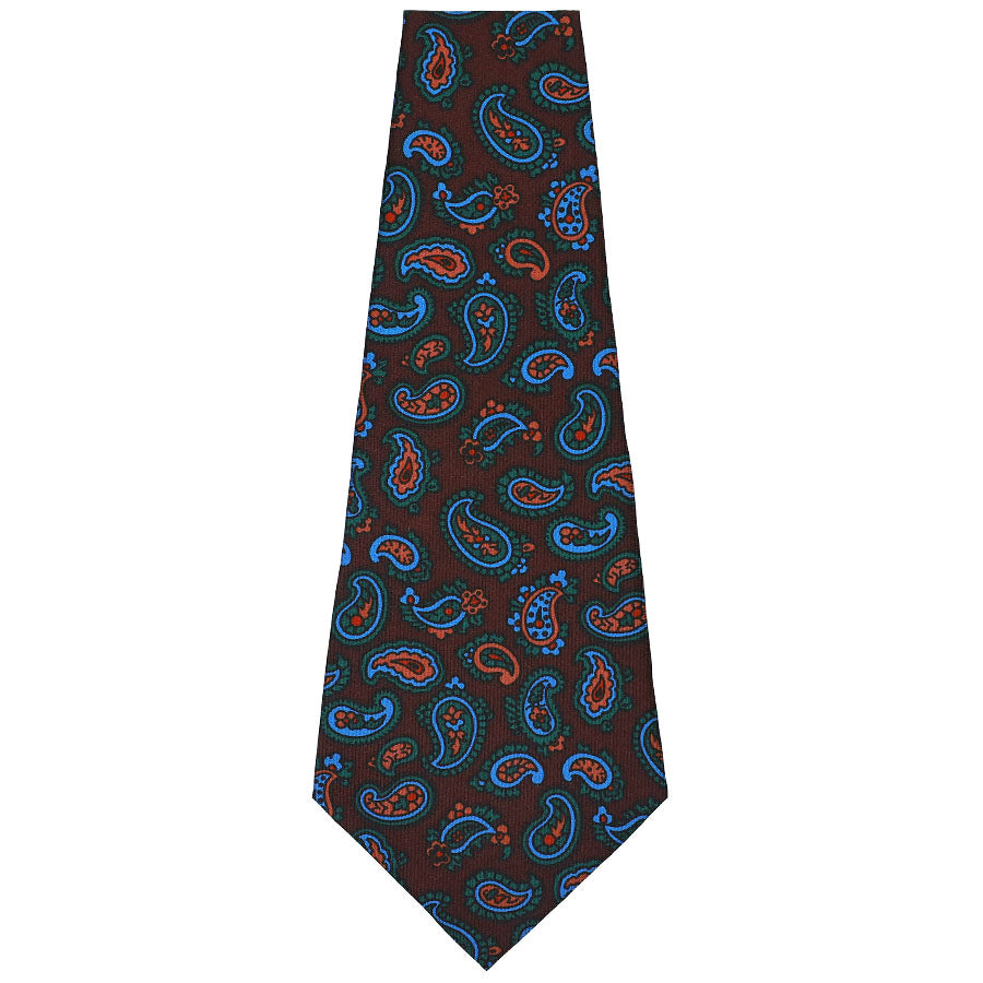 Ancient Madder Silk Bespoke Tie - Brown