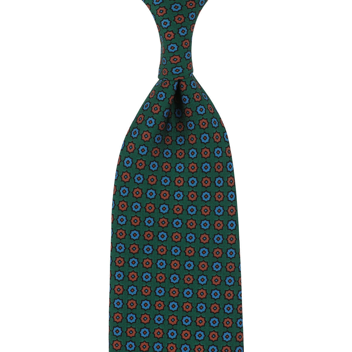Ancient Madder Silk Tie - Forest - Hand-Rolled