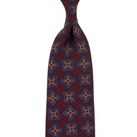 Ancient Madder Silk Tie - Burgundy - Hand-Rolled