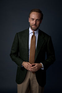 Anniversary Collection - Floral Printed Silk Tie - Honey