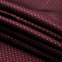 Floral Printed Silk Bespoke Tie - Burgundy