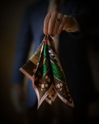Ukiyo-e Silk Pocket Square - Kurama-dera - 40x40cm