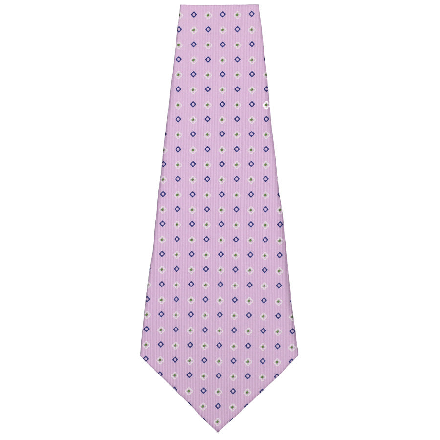 Floral Printed Silk Bespoke Tie - Lilac