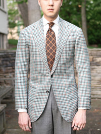 Copper Madder Silk Tie - Oatmeal - Hand-Rolled