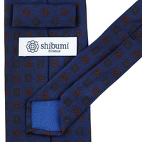 Ancient Madder Silk Tie - Navy - Hand-Rolled
