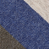 Triple Stripe Pure Cashmere Bespoke Tie - Beige / Navy / Chocolate