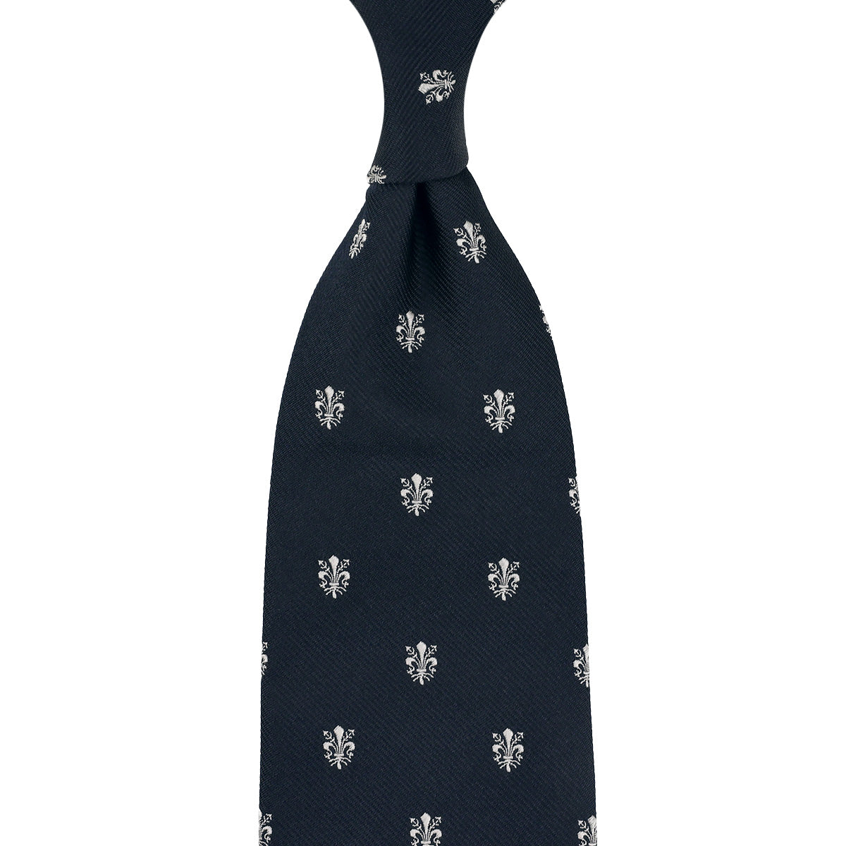 Giglio Di Firenze Silk Tie - Midnight - Hand-Rolled
